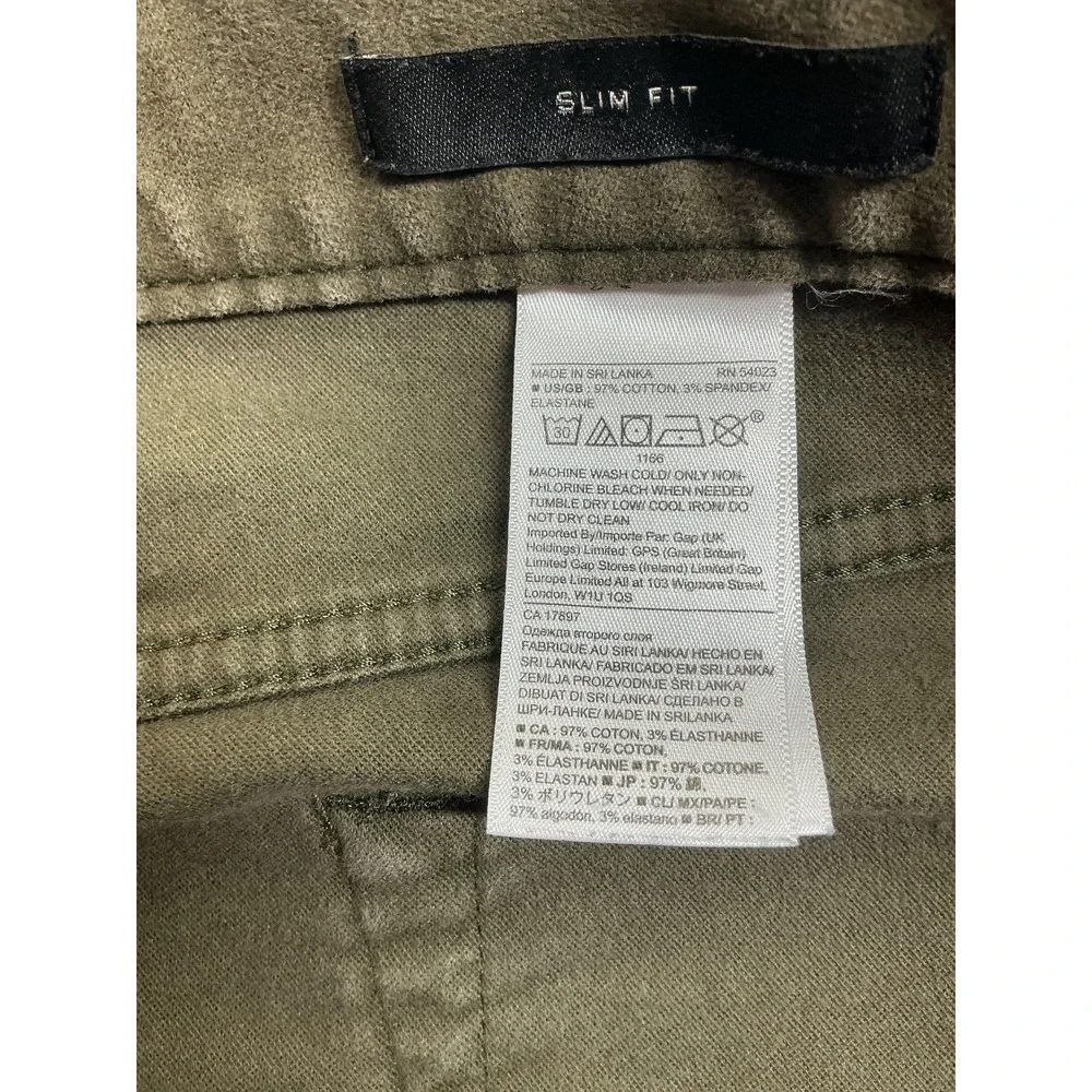 Banana‎ Republic Traveler Pants Mens 37x31 Green Slim Fit Stretch 5 Pocket Chino